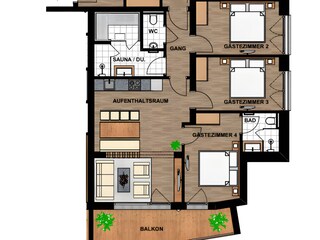 Appartamento Berwang Pianta del piano 11