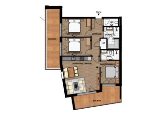 Appartamento Berwang Pianta del piano 14