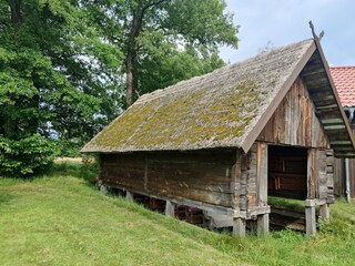 Historical barge shed in the Spreeaue guesthouse