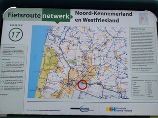 Fietsroute netwerk in de polder van Alkmaar en Schermer