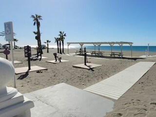 der Strand direkt vor der Tür
