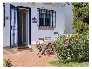 die Terrasse vor dem Appartement