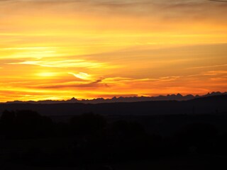 Das Alpenpanorama  im Abendllicht