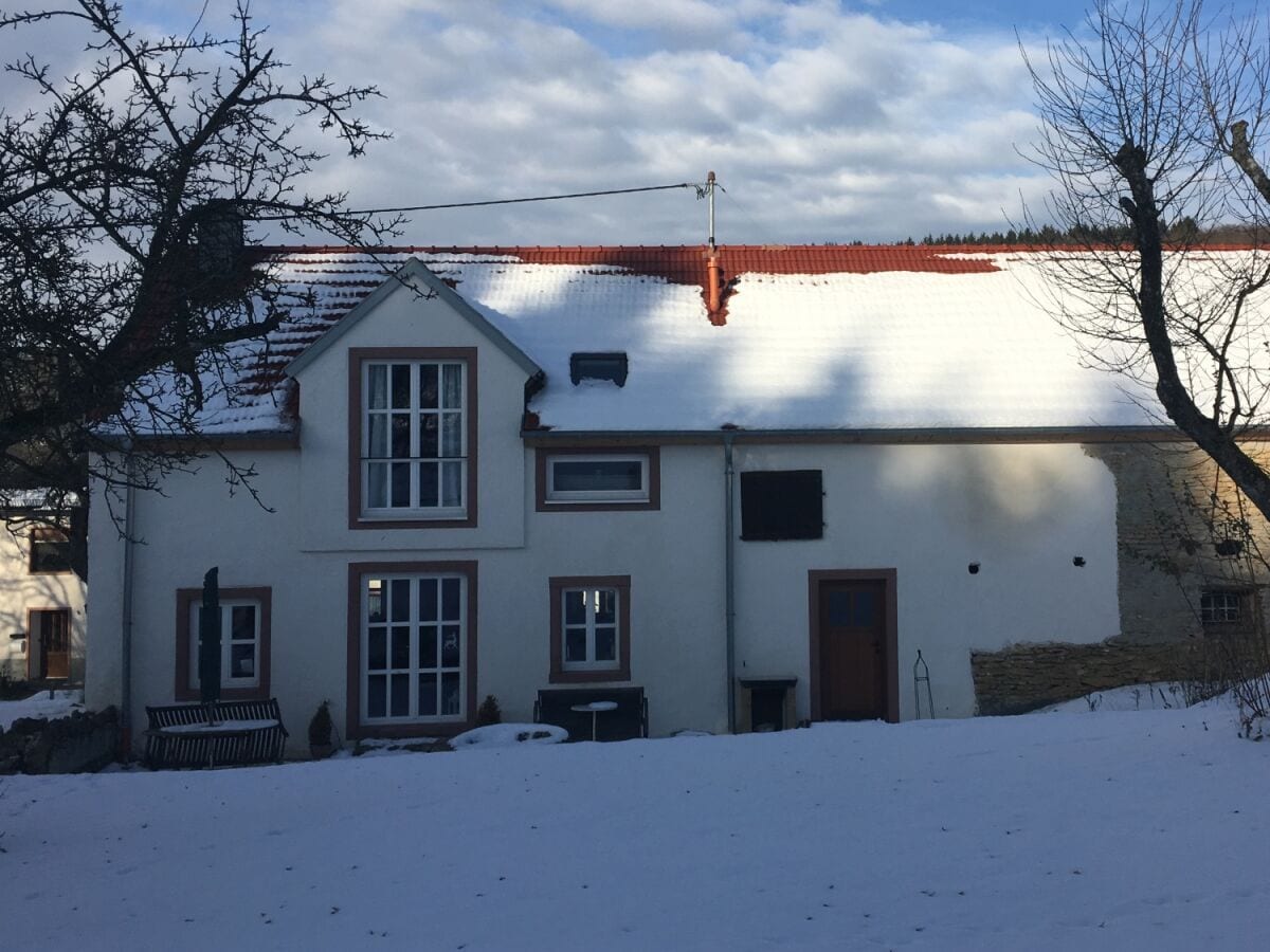 Landhaus Loogh Gartensicht im Schnee