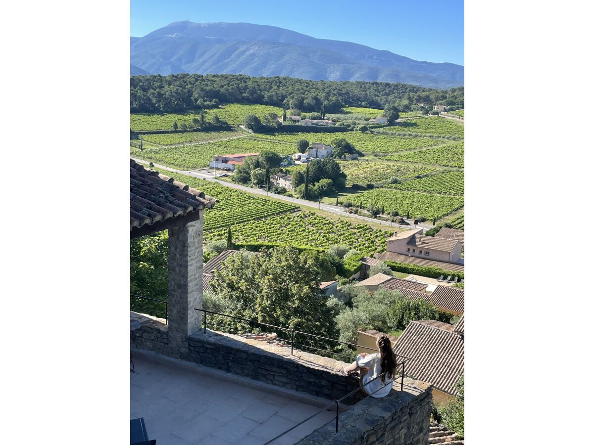 Blick von der Terrasse auf Montventoux