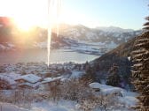 Aussicht von der Terrasse im Winter