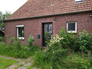 Eingang mit Dünenrosen