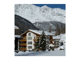 Rubin Bellevue u. Wasserfall, Saas-Almagell Winter