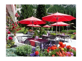 Gartenterrasse benachbarten Hotel Kristall-Saphir