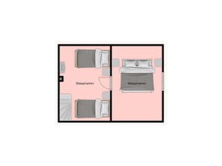 Casa vacanze Egmond aan Zee Pianta del piano 14