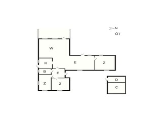 Vakantiehuis Vaeggerløse Grondplan 3
