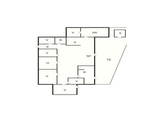 Vakantiehuis Ørding Grondplan 39