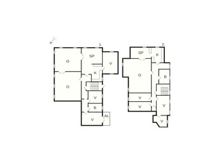 Vakantiehuis Fåborg Grondplan 42