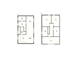 Vakantiehuis Aalbæk Grondplan 57