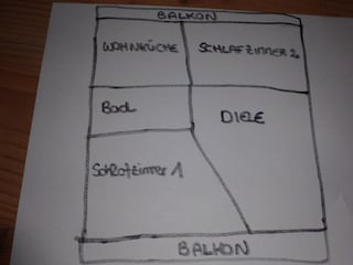 Der Grundriss unserer Fewo