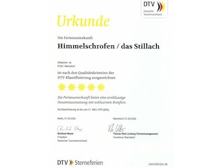 Urkunde 5 Sterne DTV