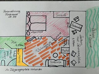 Vakantieappartement Glücksburg Grondplan 30