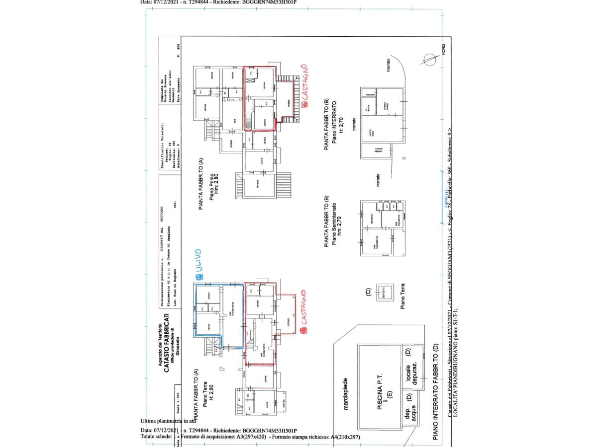 Castagno woh - plan