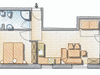 Vakantieappartement Deutschnofen Grondplan 34