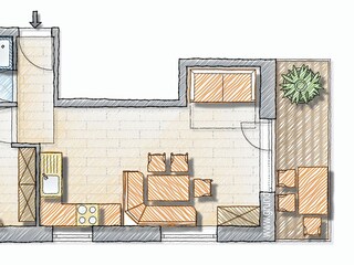 Vakantieappartement Deutschnofen Grondplan 28