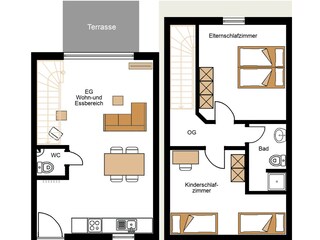 Vakantieappartement Wessling Grondplan 38