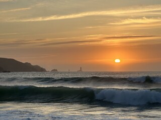 Sonnenuntergang an der Baie des Trépassés