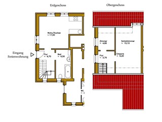 Grundriss der Ferienwohnung