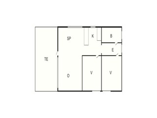 Vakantiehuis Udsholt Strand Grondplan 52