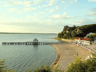 Blick auf die Strandbucht Glücksburg