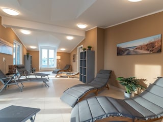 Wellnessbereich im Dachgeschoss des Hauses