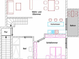 Grundriss der Wohnung/1. OG