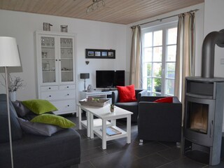 Wohnzimmer mit Ofen