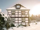 Ferienwohnungen "Am Bergpark", Hausansicht im Winter