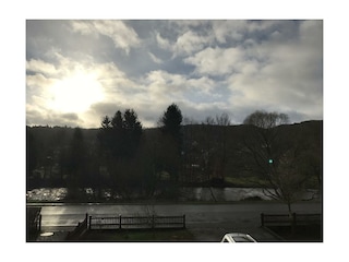 Blick aus den Schlafzimmern 1+2 zum Fluß Urft