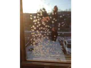 Eisblumen im Winter (nur aussen;=)) Drei Scheiben!