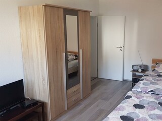 Schlafzimmer mit 2 Einzelbetten
