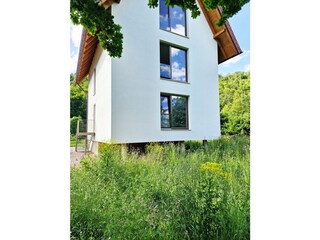 Blick vom Garten aufs Haus