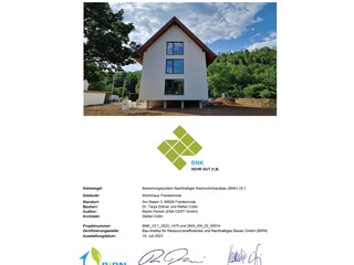 Auszeichnung Nachhaltiges Wohnen