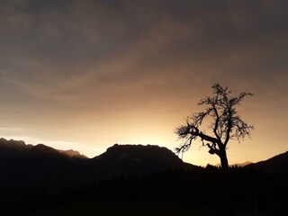 Abendstimmung vor unserem Haus