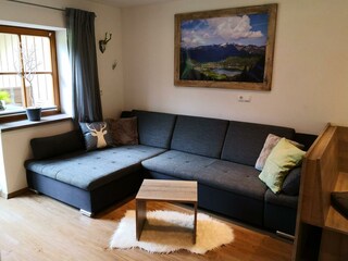 Wohnzimmer mit Ausziehcouch