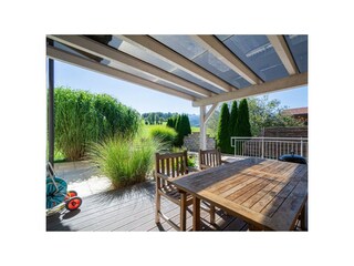 Ferienhaus Schwendt Terasse