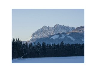 Der Wilde Kaiser vor der Hochauloipe