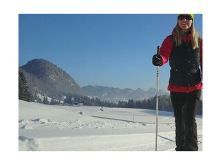 Langlaufloipe hinter unserm Hof