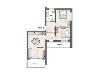 Ferienwohnung Unterberg Grundriss