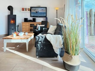 Wohnbereich mit Kamin