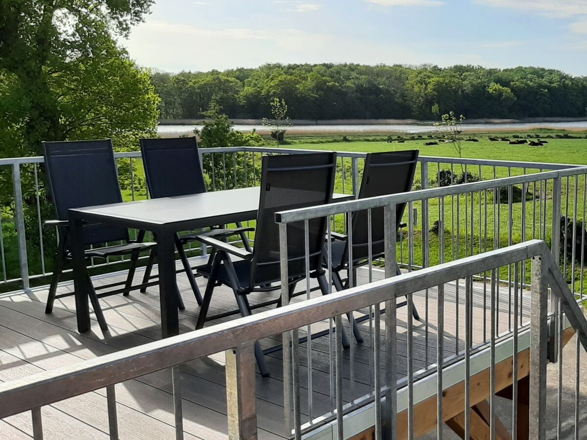 Balkon mit direkten Blick auf die Geltinger Birk