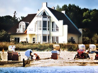 View of the View of the Dünen-Haus from the Baltic Sea