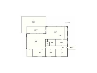 Vakantiehuis Gilleleje Grondplan 56