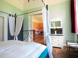 Blick aus dem Himmelbett