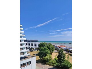 Blick vom Balkon auf die Seebrücke....